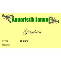 Geschenkgutschein 25 Euro für Terraristik Teich Aquaristik günstig kaufen Aquaristik-Langer