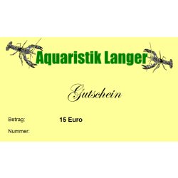 Geschenkgutscheine 15 Euro Aquaristik Terraristik Tiere Zubehör Aquaristik-Langer